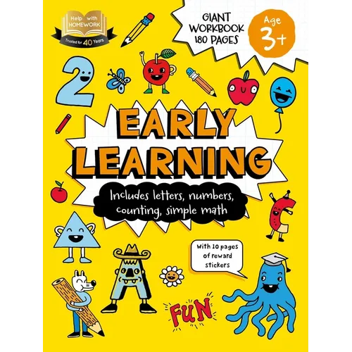 Help with Homework: 3+ Early Learning: Includes Letters, Numbers, Counting, Simple Math, and 10 Pages of Reward Stickers - Paperback