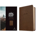 NLT the One Year Bible for Men (Leatherlike, Rustic Brown Mountain) - Imitation Leather