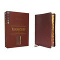 Nkjv, Thompson Chain-Reference Bible, Genuine Leather, Calfskin, Burgundy, Red Letter, Thumb Indexed, Comfort Print - Leather