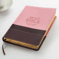 KJV Large Print Lux-Leather Brown/Pink - Imitation Leather