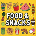 Food and Snacks Coloring Book: Bold and Easy Designs for Both Seniors and Kids - Paperback