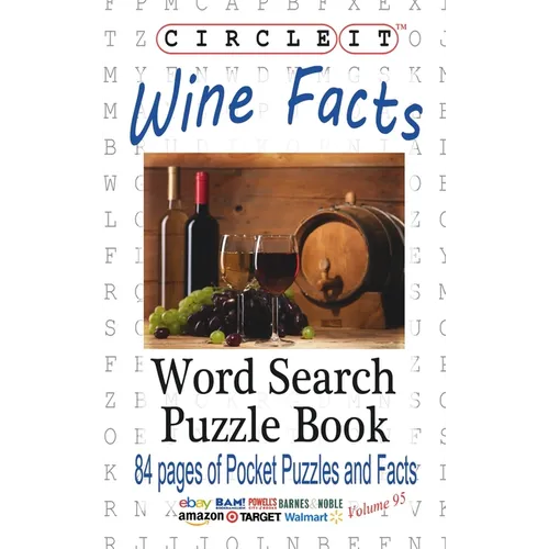 Circle It, Wine Facts, Word Search, Puzzle Book - Paperback