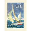 Vintage Lined Notebook Greetings from Cape May, New Jersey, Sailboats - Paperback