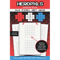 Pixel Art Drawing Book: 4x4 Pixel Art Grid Templates To Create Your Own Characters - Paperback