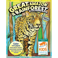 Great Amazon & Rainforest Coloring Book (with Stickers): Color and Learn about Sloths, Snakes, Exotic Birds and Many More Mysterious Animals - Paperback