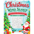 Christmas Word Search Large Print Puzzle Book for Adults & Seniors: 100 Fun & Festive Word Find Puzzles with Answers - Holiday Activity Book for Relax - Paperback